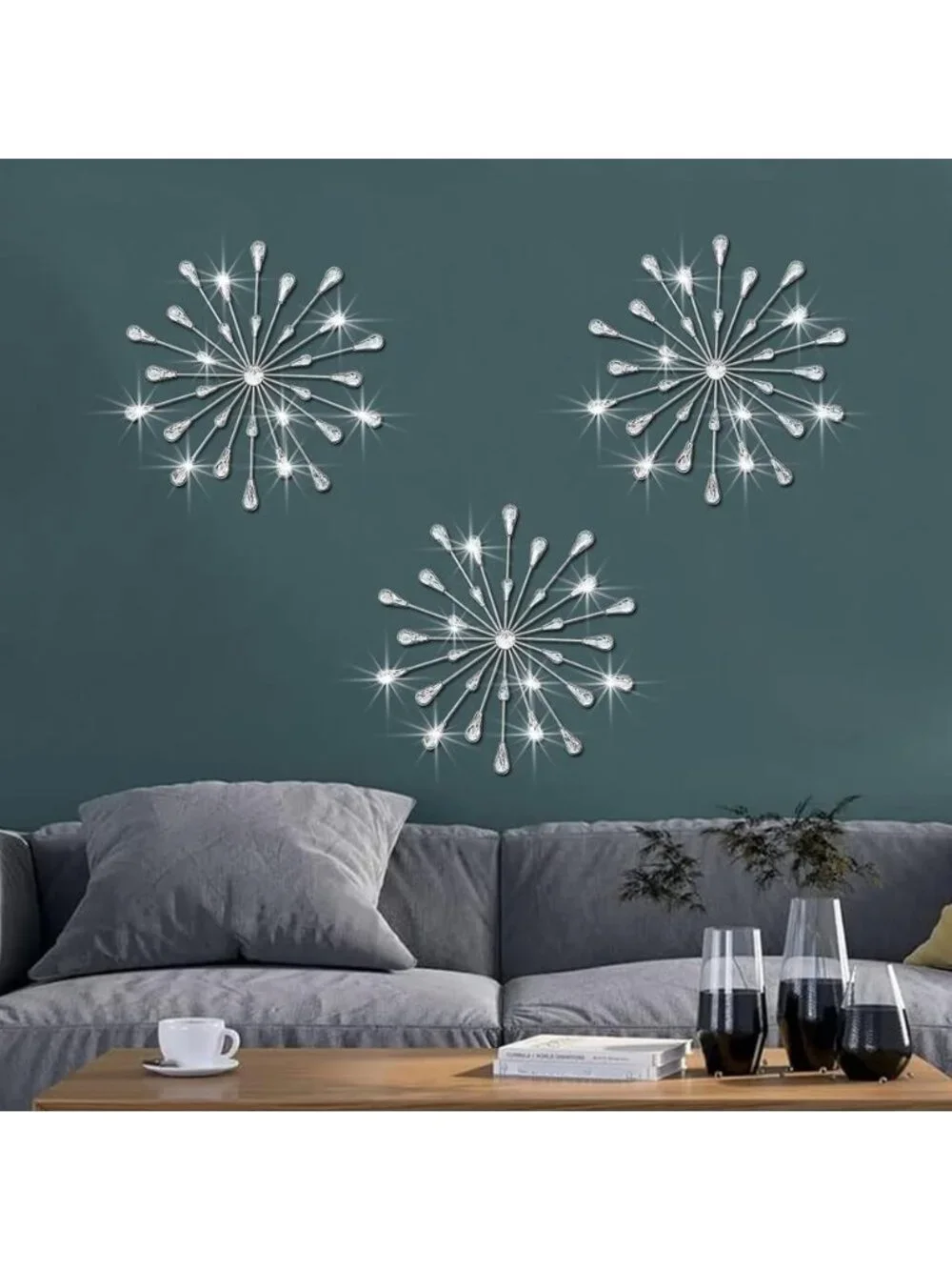 Silver Rhinestone Wall Art
